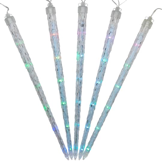Northlight 5ct. Multicolor LED Color Changing Cascading Icicle Christmas Light Tubes | 13 ft | Michaels®